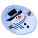 1pc Toilet Seat Cover Christmas Decor Christmas Toilet Cover(Blue Snowman) Newly