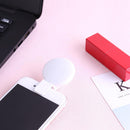 Mini Q Selfie Ring Light Flash LED USB Clip Mobile Phone Fill Lamp (White) Newly