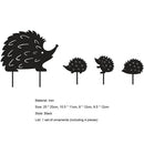 Garden Statue Silhouette Stakes Hedgehog Decoration Pile Plug-in Posts Standing