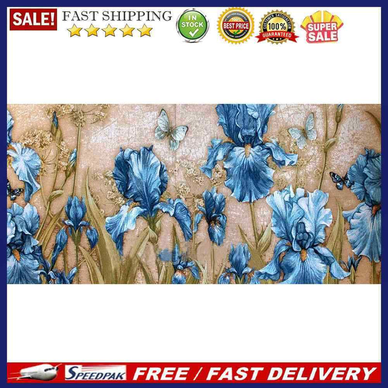 Blue Flower Oil Paint By Numbers Kits DIY Handpainted on Canvas Wall Art Pi