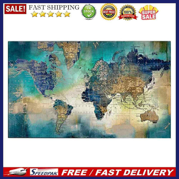 Map Abstract Oil Paint By Numbers DIY Picture Hand Painted Wall Art Craft G