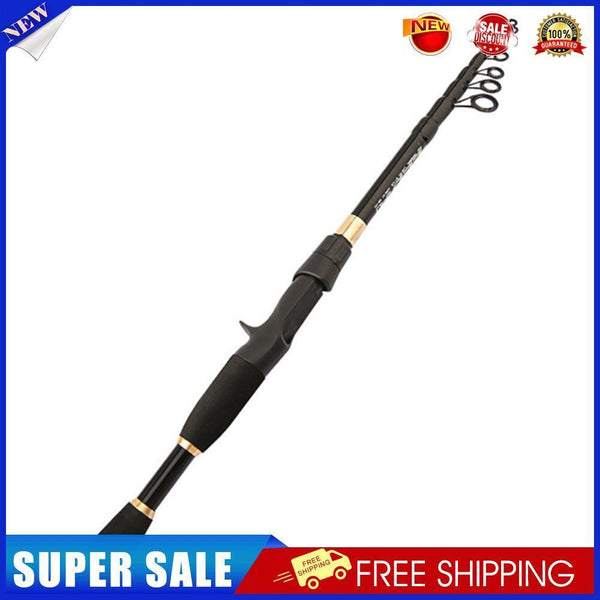 Telescopic Casting Rock Fishing Rod Portable Carbon Fiber Pole (2.4m)