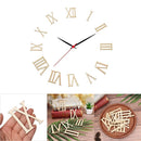 Craft Pieces Home Decorations Wood Chip Wooden Roman Numerals Clock Accessories