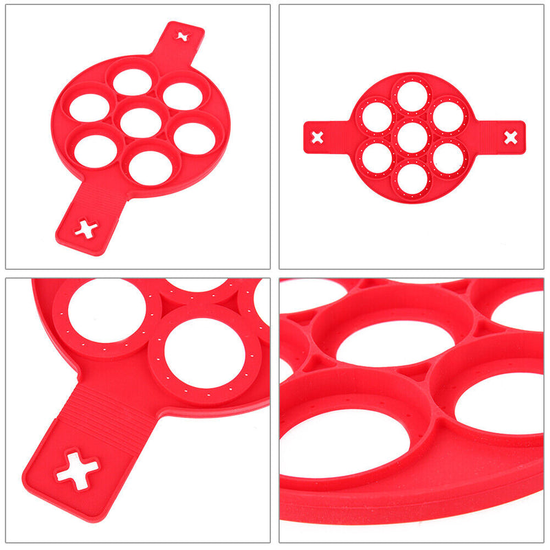 7 Holes Silicone Pancake Maker Creative Kitchen Fried Eggs Molds Nonstick