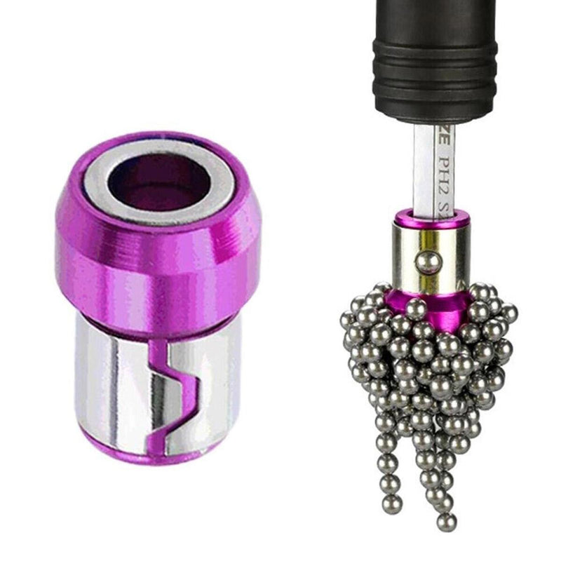 Purple Magnetic Screwdriver Bits Heads Magnetizer Magnetic Ring For-6.35mm Hex`