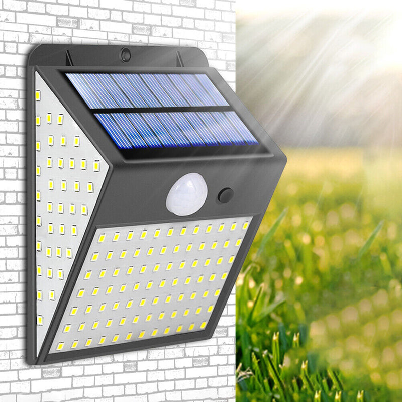 Solar Outdoor LED Wall Lamp PIR Motion Sensor Sunlight Garden Decor (White)