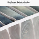 Cloth Drawer Organizer Cabinet Closet Divider for Jeans (7 Cell White)