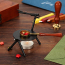 Wooden Wax Seal Stamp Retro Fire Warmer Melting Copper Waxing Spoon Stamp Tool