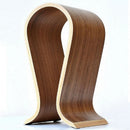 Walnut Finish Wooden Headphones U Shape Stand/Hanger/Holder