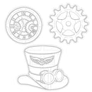 Stamp Halloween Steampunk Clock Gear Hat Cookie Embosser Mold Biscuit Mold
