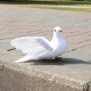 Artificial Decorative Dove Foam Feather White Bird Home Gardens Decor Ornament Hoc