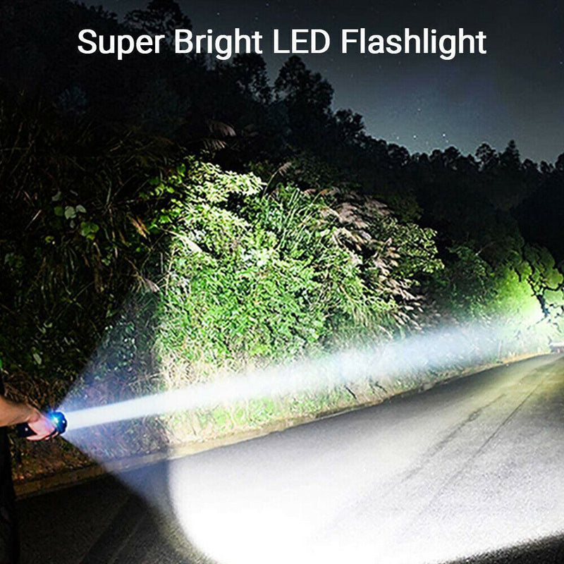 Super Bright Zoom Flashlight Powerful Flashlight Dual Switch Torch Camping Lamp