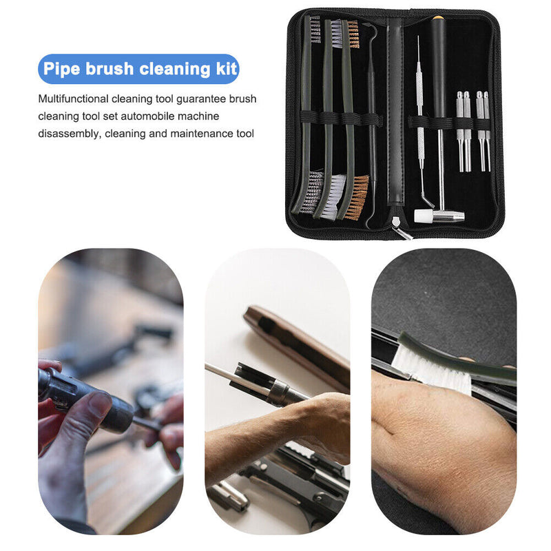 Multifunctional Universal Gun Barrel Cleaning Kit Car Cleaner Brush Tools Newly