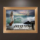 5D Diamond Embroidery Girl Piano Painting Cross Stitch DIY Craft Home Decor