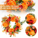 45CM Halloween Wreath Fall Door Pumpkin Wreath Garland Autumn Thanksgiving-Decor