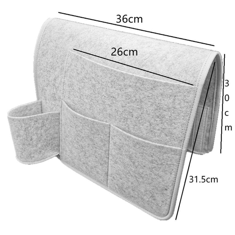 Felt Bed Pocket Water Bottle Storage Container TV Remote Control Hanging Holder