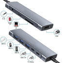 SD/TF Expander VGA USB3.0 USB Type C Hub 9 in 1 Adapter 4K HDMI PD Charging