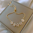 Crystal Adjustable Women Fashion Jewelry Flower Bracelet Bangle Luxury