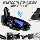Car Bluetooth FM Transmitter mp3 Player Hands-Free Radio Adapter Char ge E5J9