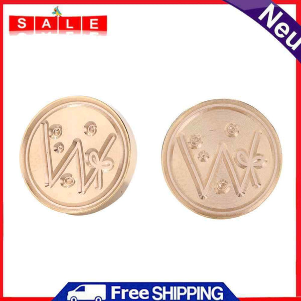 Round Wax Sealing Stamp Head Alphabet Letters Copper Stamps Craft Making Tools