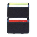 Men Leather Magic Wallet Money Clips Thin Clutch Bus Bag For Women P6R6 D1Y7