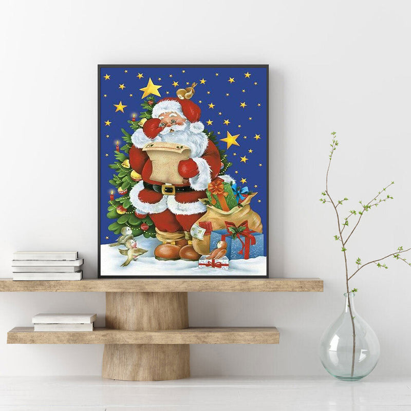 5D Diamond Painting Kit DIY Santa and Gifts Full Round Drill Mosaic Picture Arts