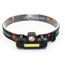 1pc Mini USB Rechargeable Headlight Flashlight Camping Night Fishing Light