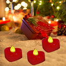24pcs LED Tea Lights Heart Shaped Flickering Candle Romantic Wedding Party Decor