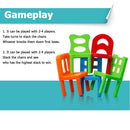 18pcs Mini Colourful Chair Stacking Tower Balancing Game Pile-Up Training Toys