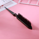 Boar Bristle Comb with Pointed Tail Wooden Handle Salon Dyeing Comb (Black)