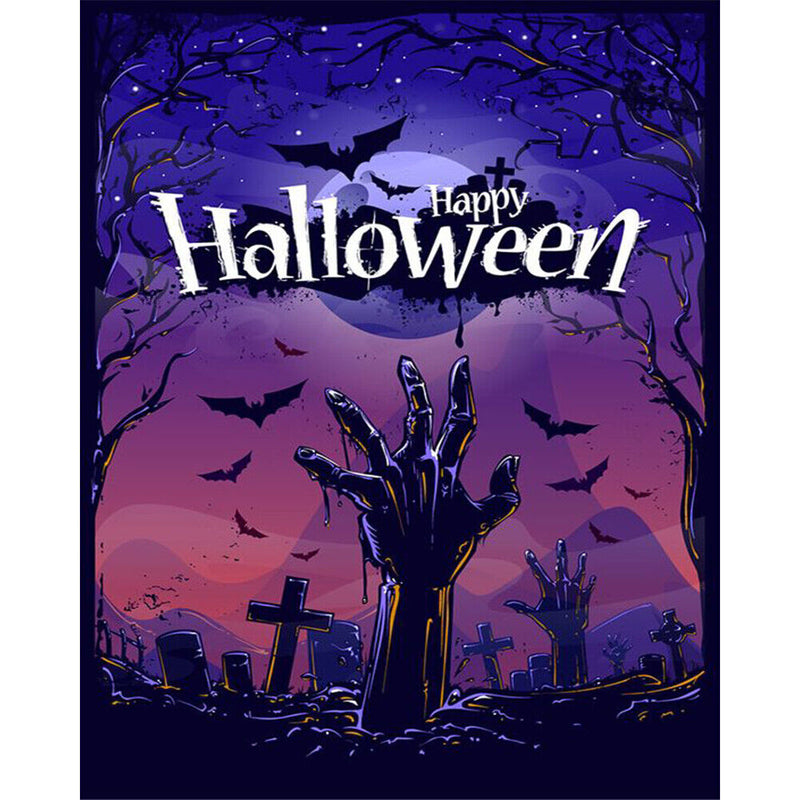 Halloween Cross and Hands Oil Paint By Numbers Kit Frameless Drawing Picture