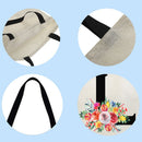 Alphabet flowers Printed Shoulder Shopping Bag Casual Large Tote Handbag L