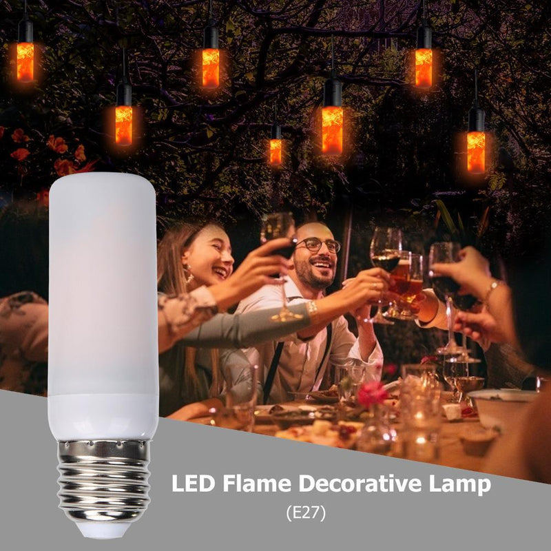 4pcsE27 7W LED Flame Effect Fire Light Bulb Flickering Emulation Decor Lamp