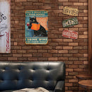 Square Metal Sign Plaque Wall Poster for Home Room Cafe Wall Painting (A)