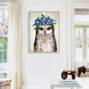 Flower Owl Oil Paint By Numbers Kits DIY Craft Coloring Drawing Home Decoration