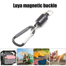 Magnetic Buckle Portable Carabiner Lure Magnet Hanging Clasp Holder (Black)