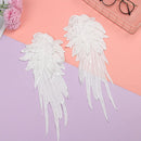 Party Gown Collar Patch Angel Wing Applique White Embroidery Sewing Flower