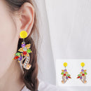 Mosaic Diamond Earrings DIY Painting Kit Drill Ear Dangles Jewelry (EH02) Newly