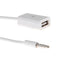 3.5mm Male Audio AUX Jack Plug to USB 2.0 Female Converter Extension Cords X5O4
