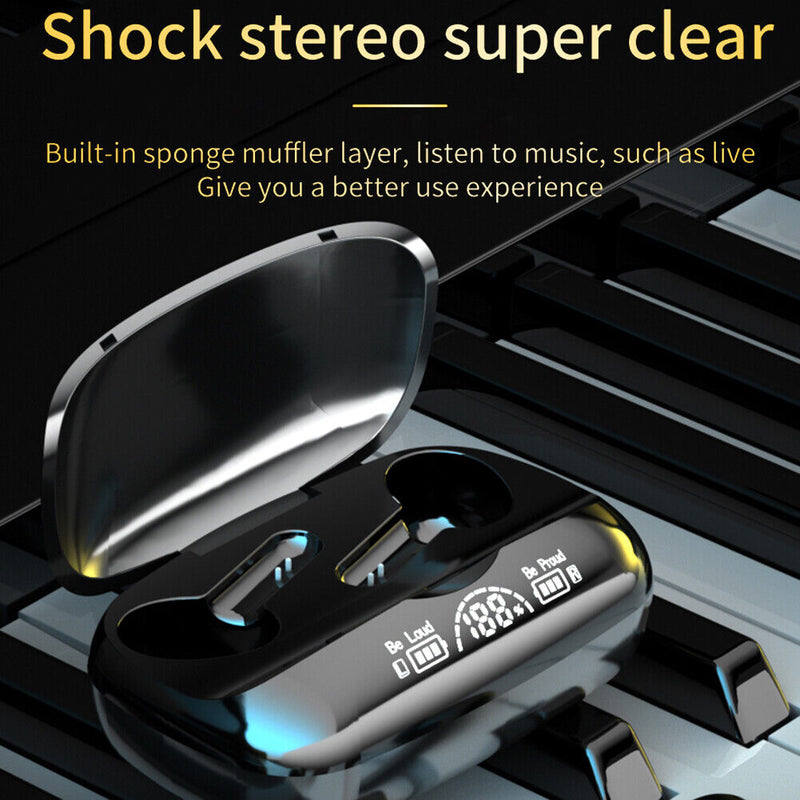 Charging Box Sports Headphone Headset Portable Bluetooth-Compatible Earbuds
