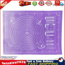 Rolling Dough Baking Mat Silicone Pizza Cake Maker Pad (Purple 40x50cm) Newly