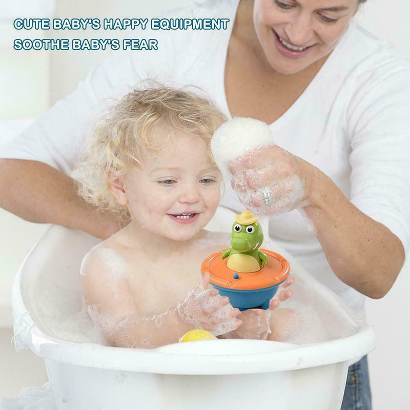 Baby Bath Toys Cute Crocodile Automatic Water Spray up Bathly Sprinkler F8E2