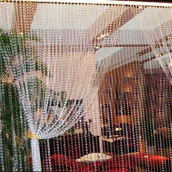 99FT Garland Diamond Strand Acrylic Crystal Grain Curtain Wedding DIY Party Decor