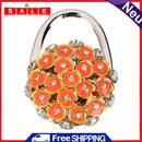 Portable Zinc Alloy Rhinestone Metal Handbag Hook Hanger Foldable Table Holder