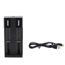 Universal 2 Slots Smart USB 18650 Battery Charger for 3.7V Rechargeable Battery