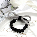 Hair Rubber Women Sweet Head Rope Bow Hair Tie Diamond-studded Shiny