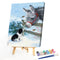 Snow Donkey Oil Paint By Numbers Kits Canvas Picture DIY Wall Art Craft Decor