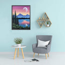 Full Cross Stitch 11CT Lake Stamped DIY Cotton Thread Embroidery Decor (1) Newly