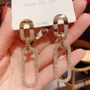 Trend Rhinestones Korean Women's Earrings Eardrop Jewelry Stud Earrings Dangler