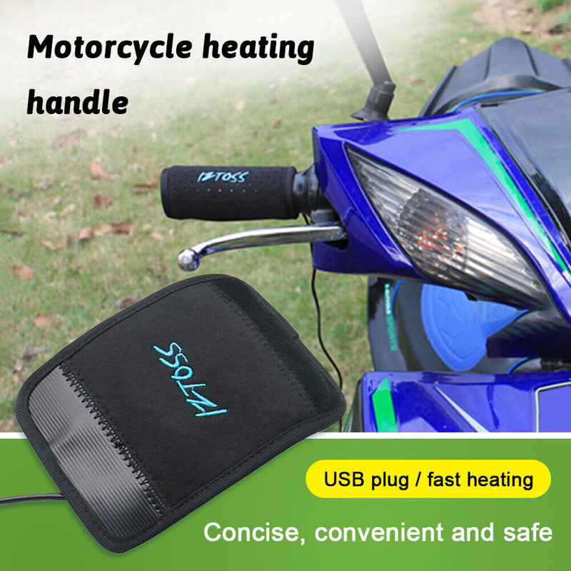 2pcs Electric Motorbike Handle Heater Scooter Bicycle Winter Warm Grip Accessory